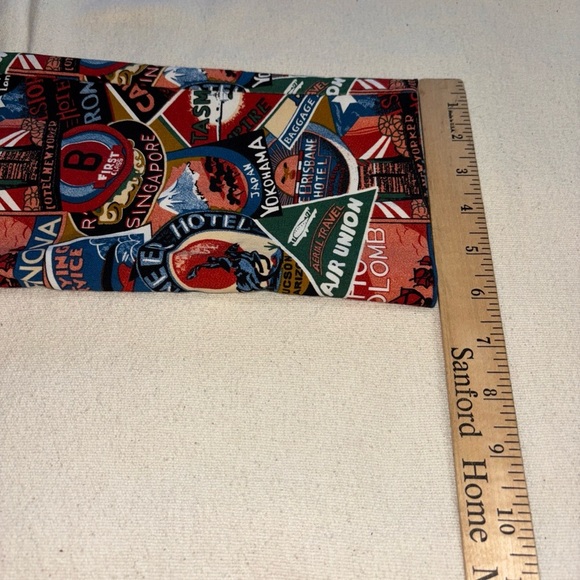 Krazy Larry Pull-On Ankle Pants Passport Colorful Hippie Electric Sz8 - Picture 15 of 15